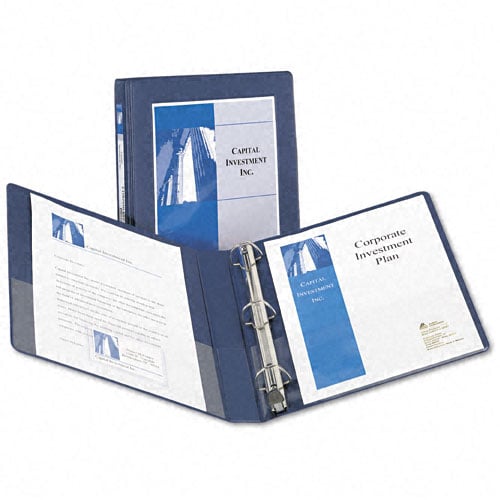 Avery 1" Navy Framed One Touch EZD Ring View Binders  12pk - 68055