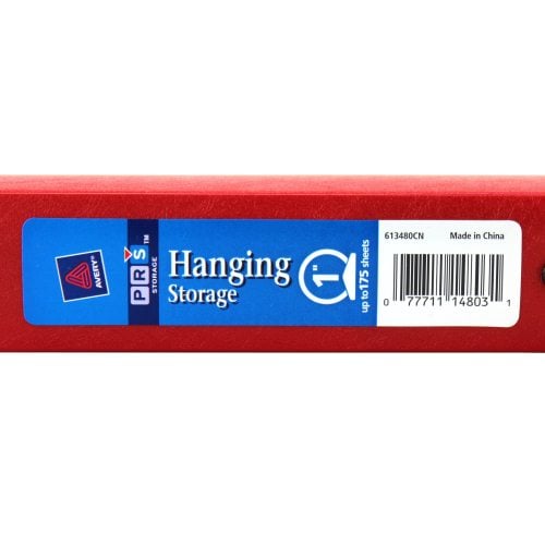 Avery 1" Red Hanging File Storage Binders 12pk - 14803