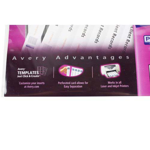 Avery 1" White Binder Spine Inserts 40pk - 89103 - Clearance Sale