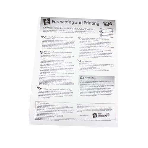 Avery 1" White Binder Spine Inserts 40pk - 89103 - Clearance Sale