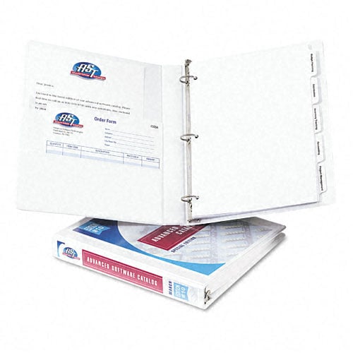 Avery 1" White Durable Slant Ring View Binders 12pk - 17012