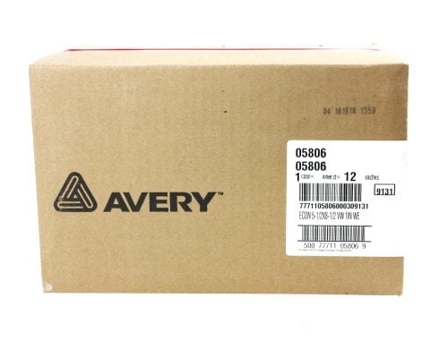 Avery 1" White Half Size Economy View Round Ring Binder 12pk - 05806
