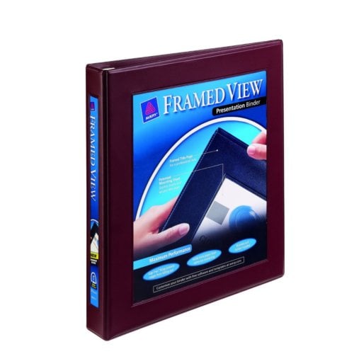 Avery 1" Maroon Framed View Heavy Duty Binders with One Touch EZD Ring - 12pk