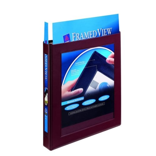 Avery 1" Maroon Framed View Heavy Duty Binders with One Touch EZD Ring - 12pk