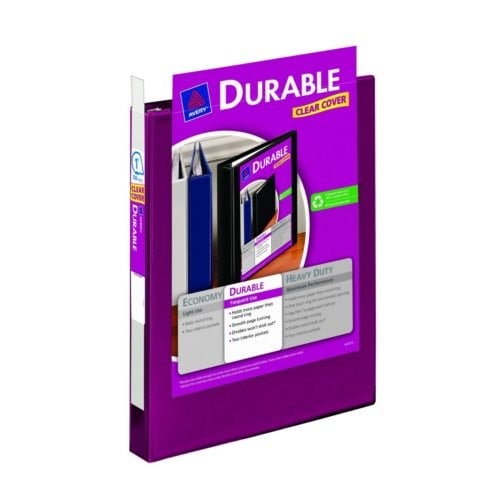 Avery Pink Durable Slant Ring View Binders