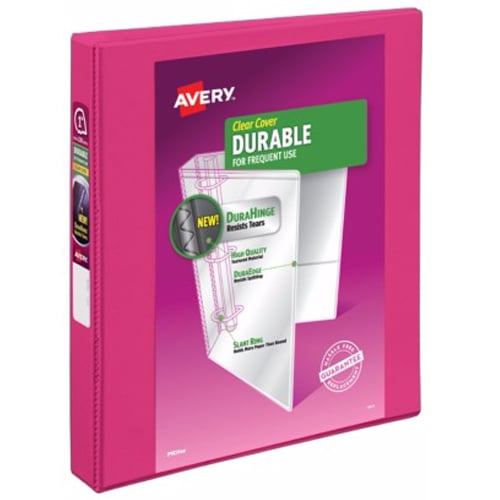 Avery 1" Pink Durable View Binders with Slant Ring 6pk - 17830