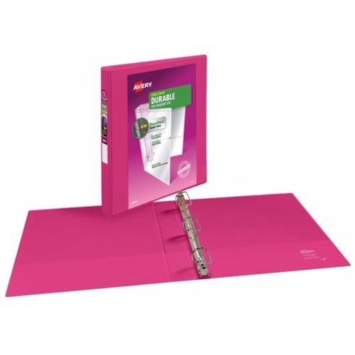 Avery 1" Pink Durable View Binders with Slant Ring 6pk - 17830