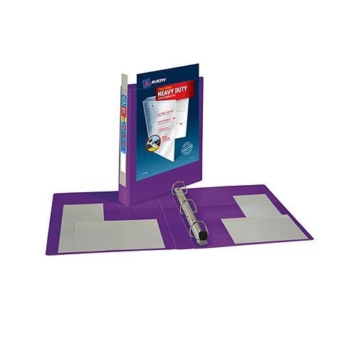 Avery 1" Purple Heavy-Duty View Binders with Locking One Touch EZD Ring 12pk - 79771
