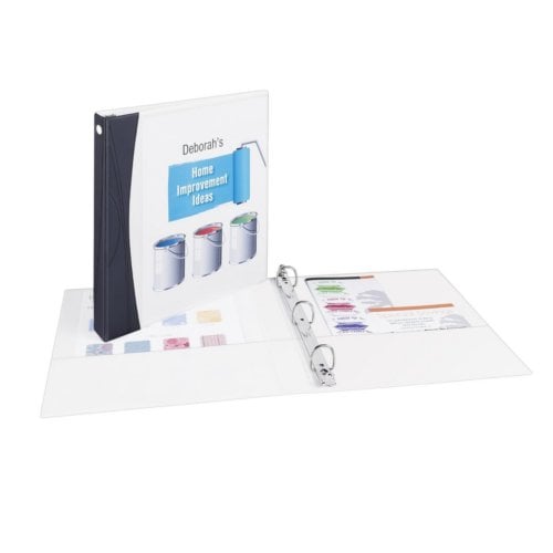 Avery 1" White Comfort Touch Durable View Binders with Black Spine and Slant Ring - 6pk