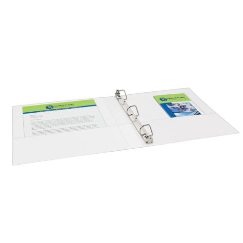 Avery 1" White Comfort Touch Durable View Binders with Blue Spine and Slant Ring - 6pk