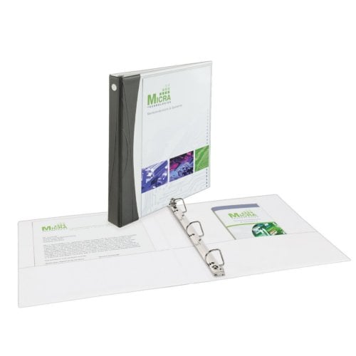 Avery 1" White Comfort Touch Durable View Binders with Gray Spine and Slant Ring - 6pk