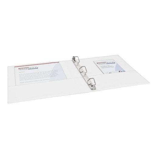 Avery 1" White Comfort Touch Durable View Binders with Red Spine and Slant Ring - 6pk