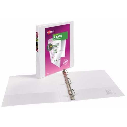 Avery 1" White Durable Slant Ring View Binders 12pk - 17012