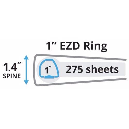 Avery 1" White Durable View Binders with EZD Rings 12pk - 09301
