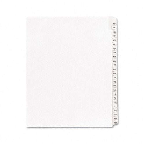 Avery 101-125 Legal 11" x 8.5" Allstate Style Collated Dividers - 01705 - Clearance Sale