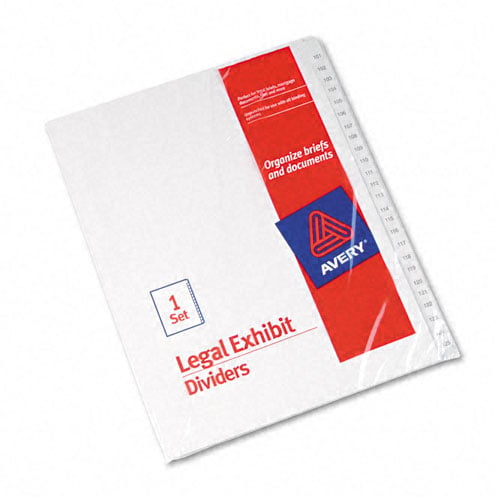 Avery 101-125 Legal 11" x 8.5" Allstate Style Collated Dividers - 01705 - Clearance Sale
