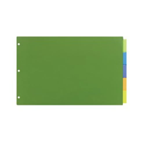 Avery 11" x 17" Multicolor 5-Tab Big Tab Plastic Insertable Dividers 1 set - 11178