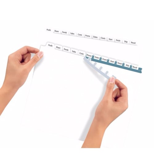 Avery 12-tab 11" x 8.5" Clear Label Dividers 1 set - 11428 - Clearance Sale