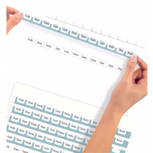 Avery 12-tab 11" x 8.5" Clear Label Punched Dividers 5 sets - 11429