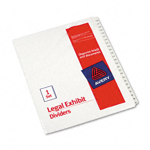 Avery 126-150 Legal 11" x 8.5" Allstate Style Collated Dividers - 01706 - Clearance Sale