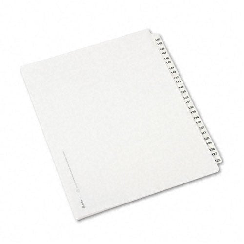 Avery 126-150 White Legal 11" x 8.5" Avery Style Collated Dividers (01335) - Clearance Sale