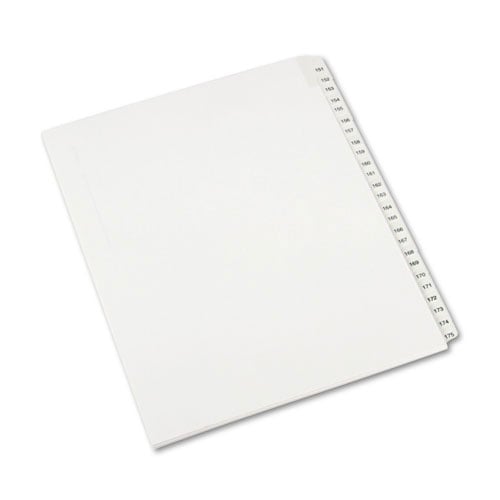 Avery 151-175 Legal 11" x 8.5" Allstate Style Collated Dividers - 82189 - Clearance Sale