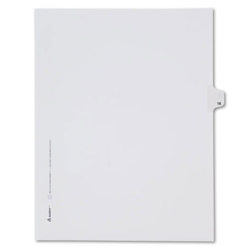 Avery 16 Individual Number Legal Index Allstate Style Dividers 25pk - 82214 - Clearance Sale
