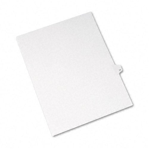 Avery 17 Individual Number Legal Index Avery Style Dividers 25pk - 1017 - Clearance Sale