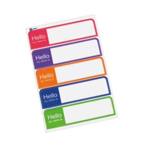 Avery 1" x 3-3/4" Assorted Flexible Self-Adhesive Name Badge Labels - 100pk