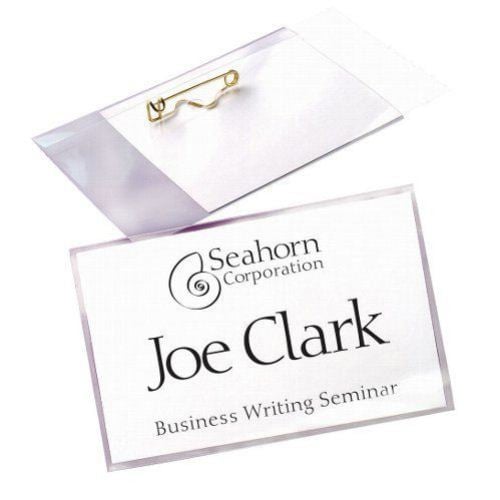 Avery 2-1/4" x 3-1/2" Laser and Inkjet Pin Name Badges 100pk - 74549 - Clearance Sale