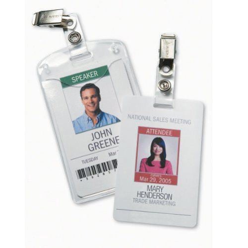 Avery 2-1/4" x 3-1/2" Vertical Badge Holders with Garment Clips 50pk - 2920