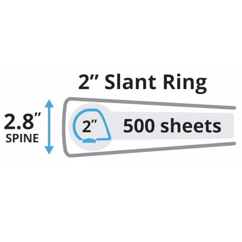 Avery 2" Assorted Durable Slant Ring View Binders 6pk - 17038