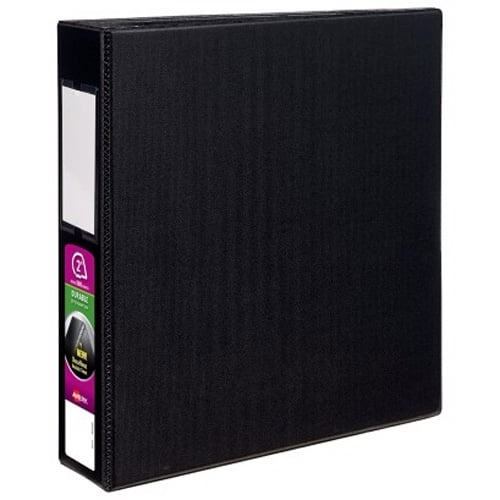 Avery 2" Black Durable Slant Ring Binders w/ Label Holders 12pk - 27556