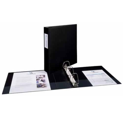Avery 2" Black Durable Slant Ring Binders w/ Label Holders 12pk - 27556