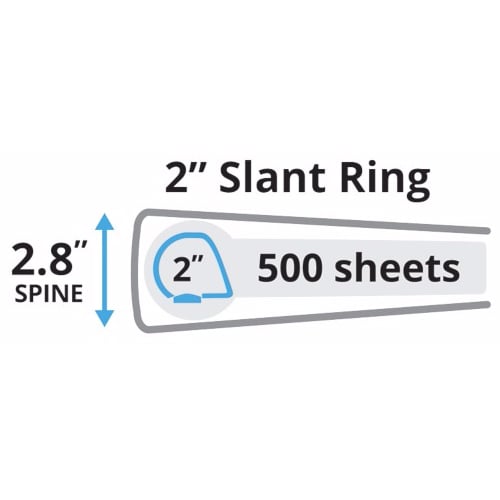 Avery 2" Black Durable Slant Ring View Binders 6pk - 17031