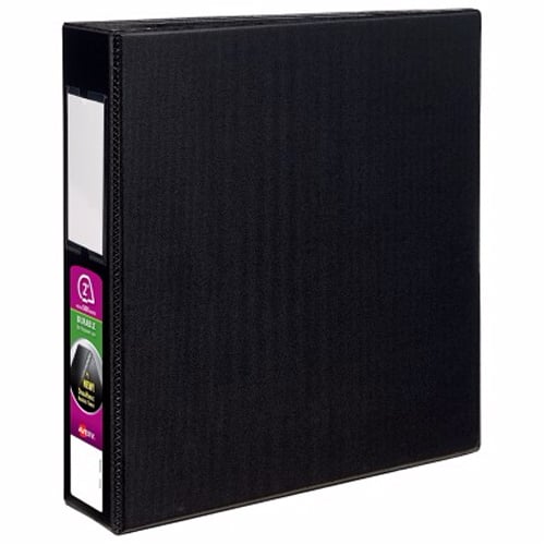 Avery 2" Black Durable EZD Ring Binders with Label Holders 12pk - 8502
