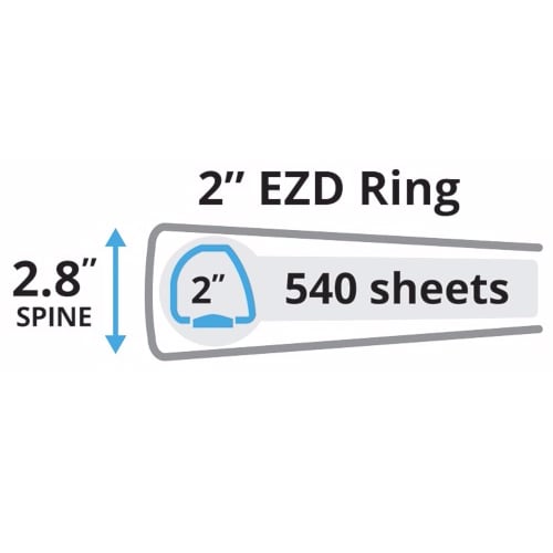 Avery 2" Black Durable EZD Ring Binders with Label Holders 12pk - 8502