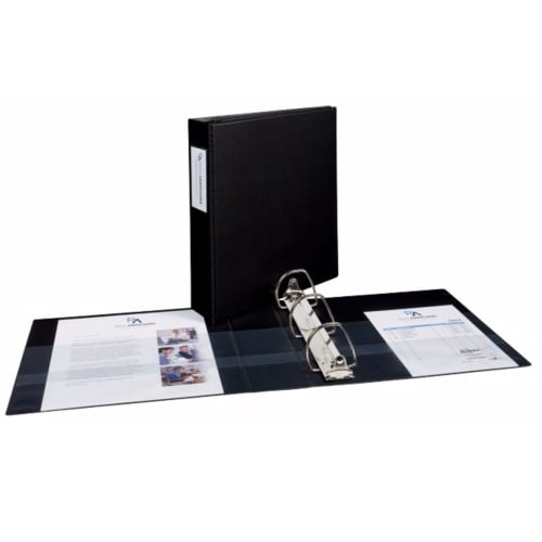 Avery 2" Black Durable EZD Ring Binders with Label Holders 12pk - 8502