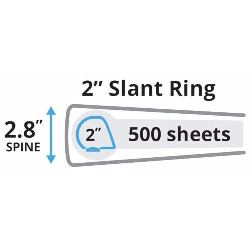 Avery 2" Dark Blue Durable View Binders with Slant Ring 6pk - 17837