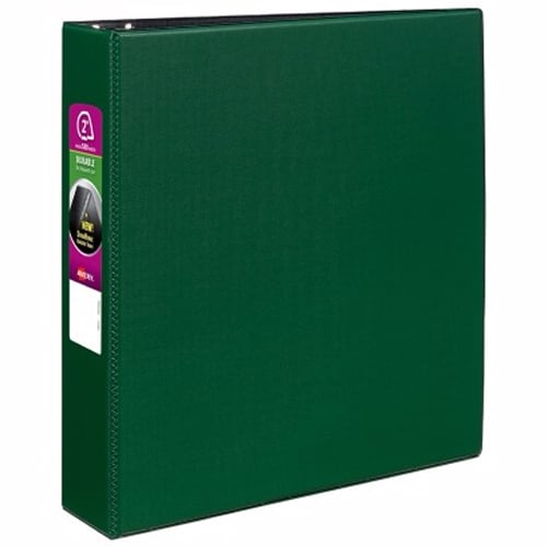 Avery 2" Green Durable Slant Ring Binders 12pk - 27553 - Clearance Sale