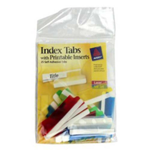 Avery 2" Assorted Self-Adhesive Plastic Tabs 25pk - 16239 - Clearance Sale