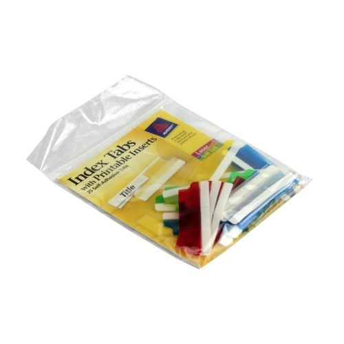 Avery 2" Assorted Self-Adhesive Plastic Tabs 25pk - 16239 - Clearance Sale