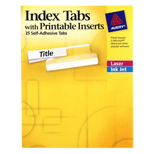 Avery 2" Assorted Self-Adhesive Plastic Tabs 25pk - 16239 - Clearance Sale