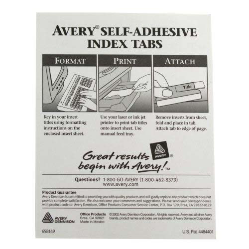 Avery 2" Assorted Self-Adhesive Plastic Tabs 25pk - 16239 - Clearance Sale