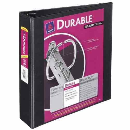 Avery 2" Black Durable Slant Ring View Binders 6pk - 17031