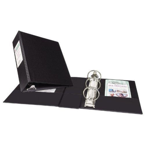Avery 2" Black Durable Half Size Round Ring Binder w/ Label Holder 6pk - 27554
