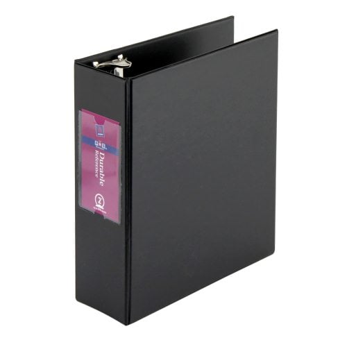 Avery 2" Black Durable Half Size Round Ring Binder w/ Label Holder 6pk - 27554