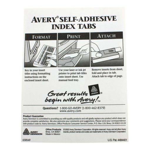 Avery 2" Clear Tab Self-Adhesive Plastic Tabs 25pk - 16241 - Clearance Sale