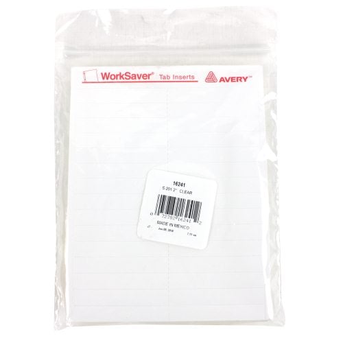 Avery 2" Clear Tab Self-Adhesive Plastic Tabs 25pk - 16241 - Clearance Sale