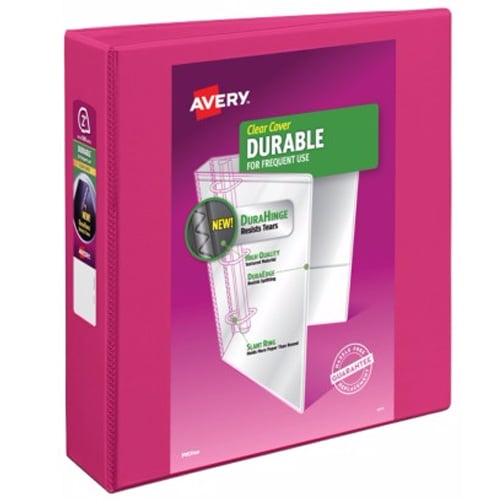Avery 2" Pink Durable View Binders with Slant Ring 6pk - 17836